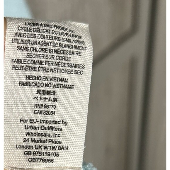 Free People Wrap Dress Size S Mini V Neckline Ruffle Floral Romantic Blue - Picture 7 of 8